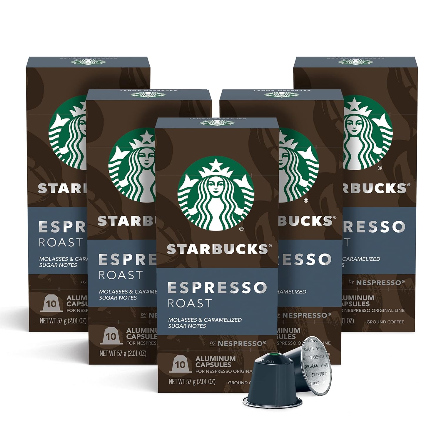 Starbucks by Nespresso Original Line Dark Roast Espresso, 50-count Espresso Pods