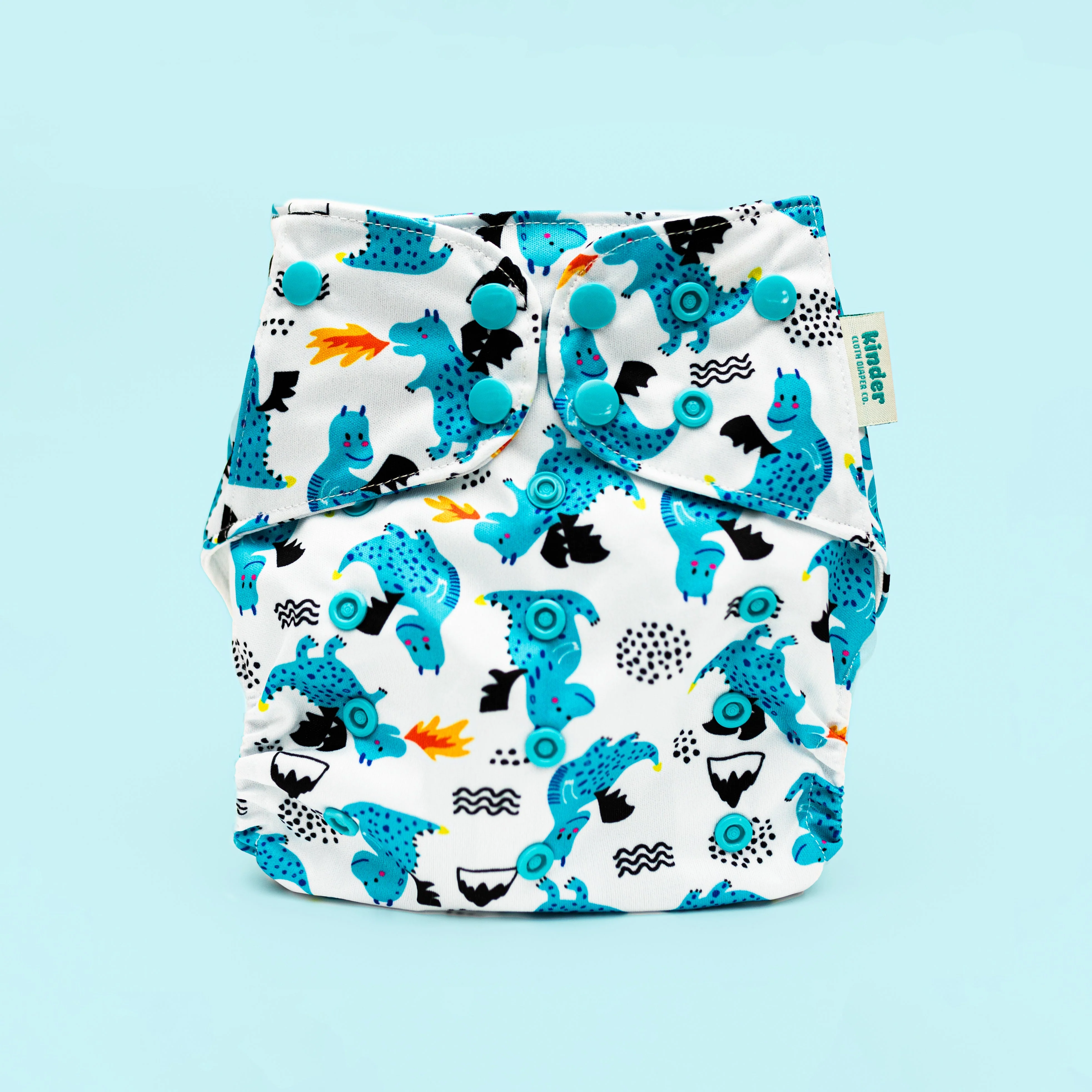 Kinder Cloth Diaper Co. Patterned Basics Pocket Cloth Diaper with Athletic Wicking Jersey
