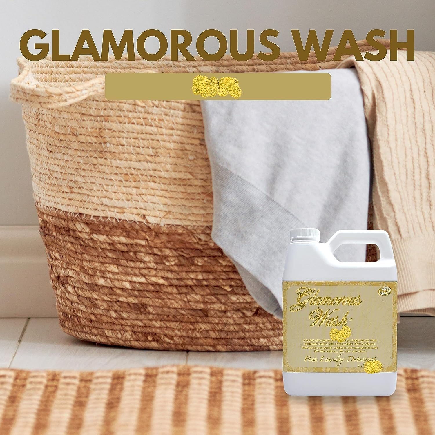 Tyler Glam Wash Laundry Detergent, Diva 907g, Liquid, 32 FL Oz (0.95L) HE Safe