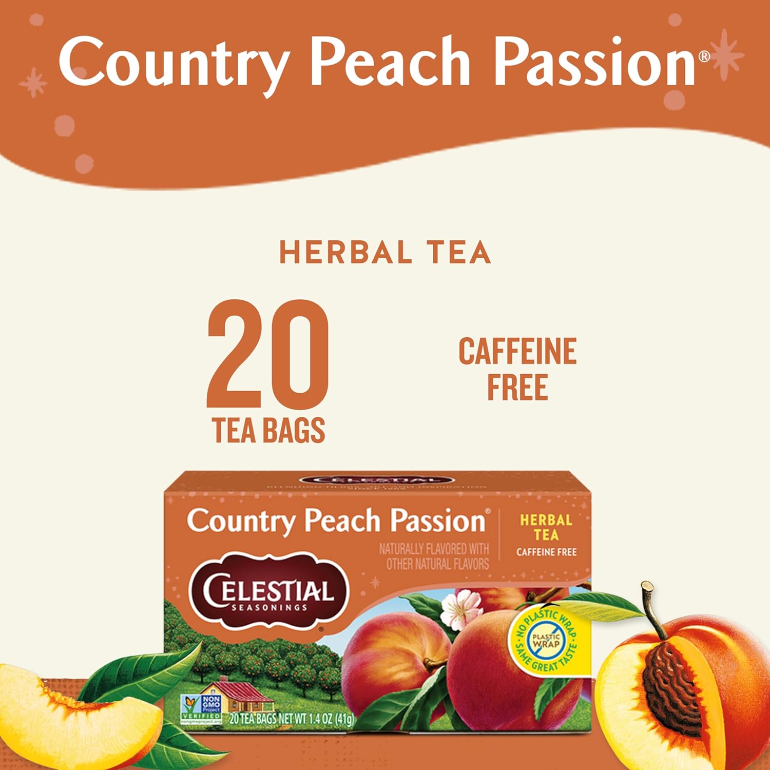 Celestial Seasonings Bengal Spice Herbal Tea, Caffeine Free, 20 Tea Bags Box, (Pack of 6)