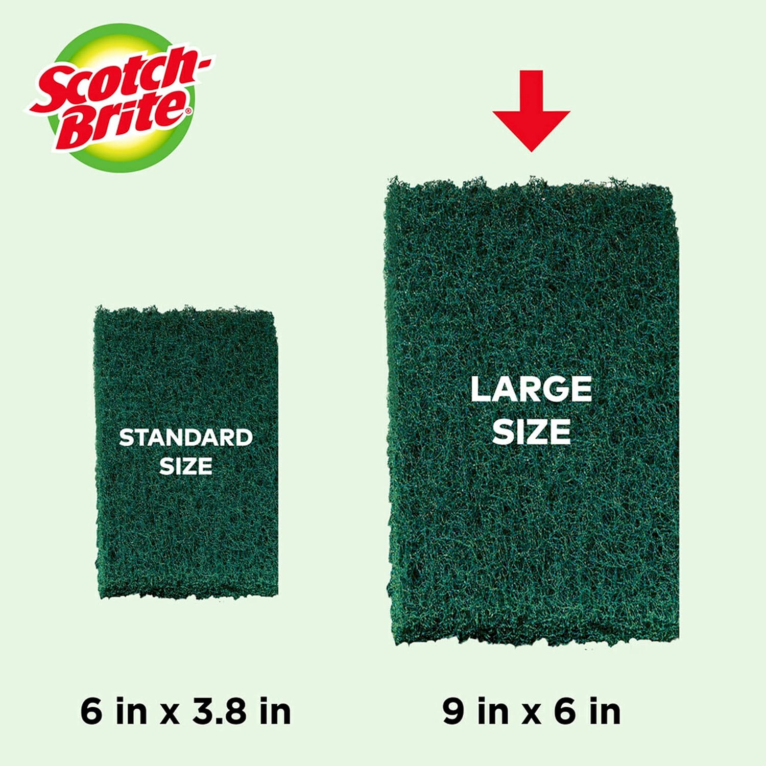 Scotch-Brite Heavy Duty Scour Pads, Great For The Kitchen, Garage and Outdoors, 8 Pads