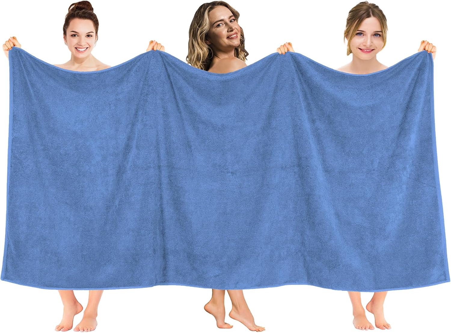 American Soft Linen Luxury 6 Piece Towel Set, 2 Bath Towels 2 Hand Towels 2 Washcloths, 100% Cotton Turkish Towels for Bathroom, Light Grey Towel Sets