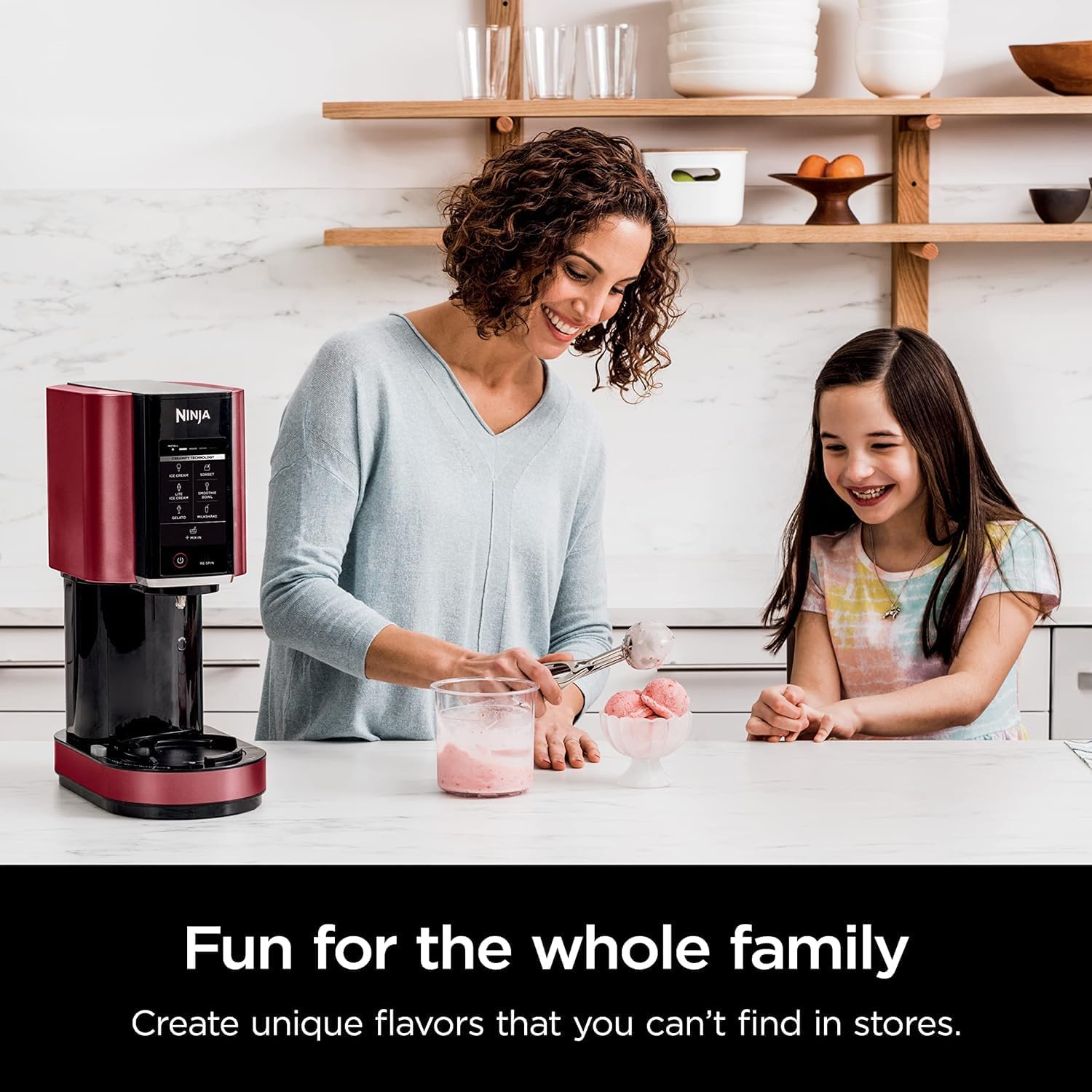 SharkNinja NC301 CREAMi 7-In-1 Ice Cream Maker with 7 Custom Frozen Treat Modes and Easy 3-Step Treat Preparation (Cloud Silver, Renewed)