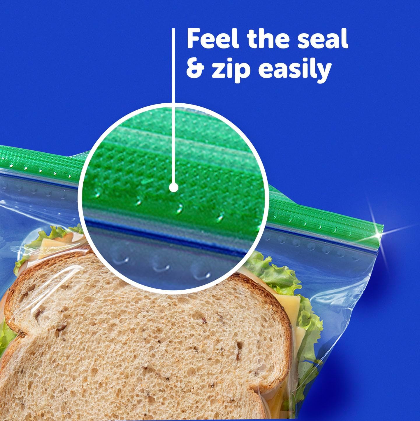 Ziploc Sandwich and Snack Bags with EasyGuide Texture, Plastic Storage Bags with Grip 'n Seal Technology, 280 Bags Total
