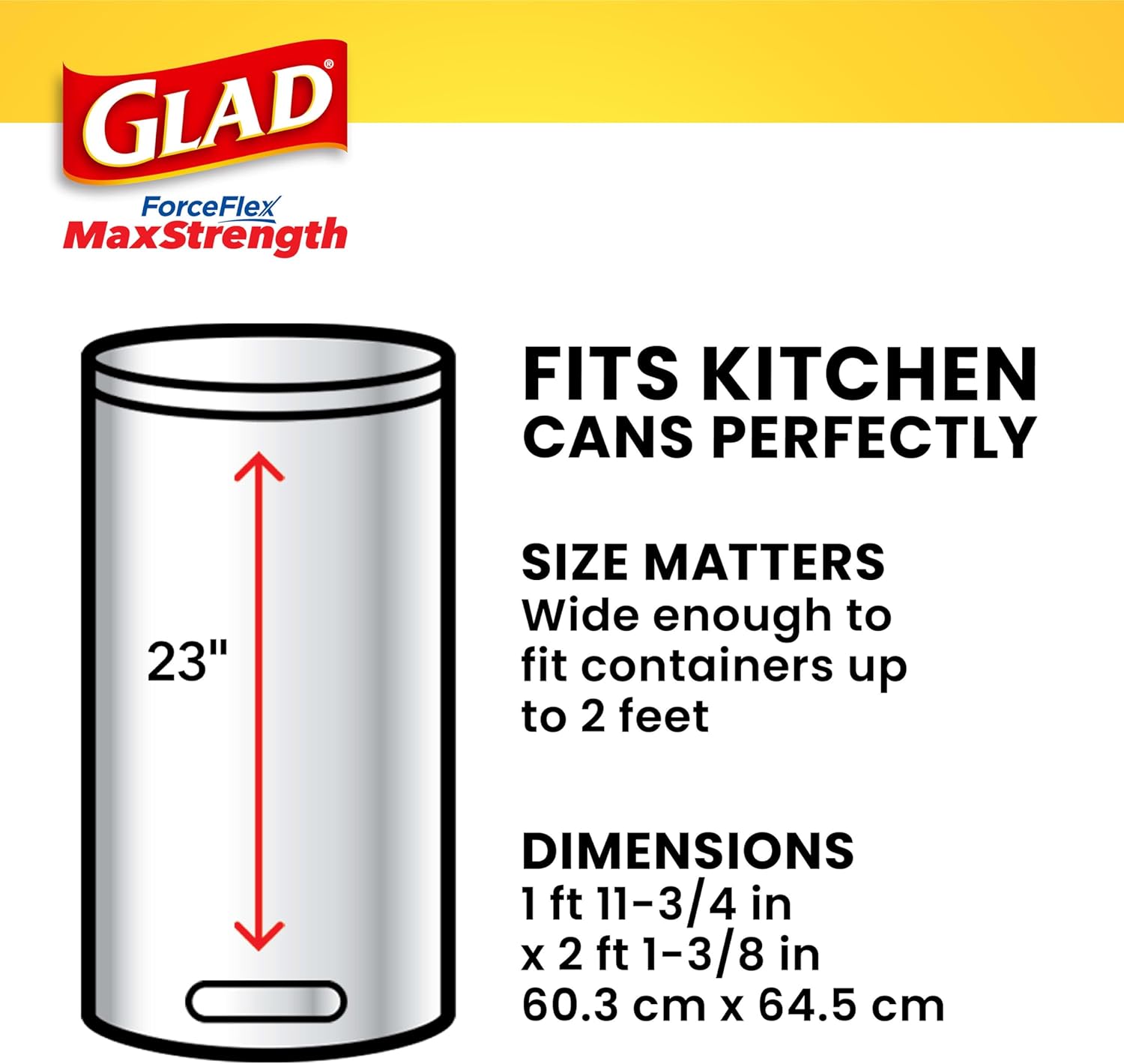 Glad Trash Bags, ForceFlexPlus XL X-Large Kitchen Drawstring Garbage Bags - 20 Gallon Grey Trash Bag, Fresh Clean with Febreze Freshness 80 Count (Package May Vary)