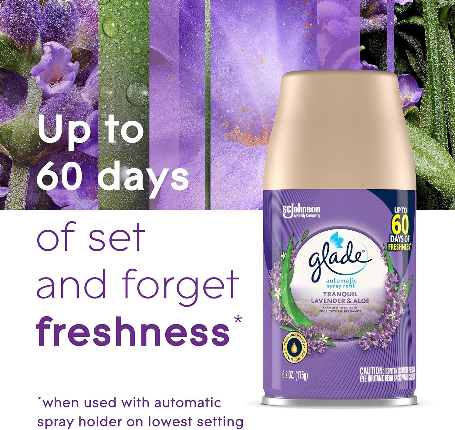 Glade Automatic Spray Air Freshener Refill, Scented Air Freshener for Home and Bathroom, Clean Linen, 6.2 Oz, 3 Count