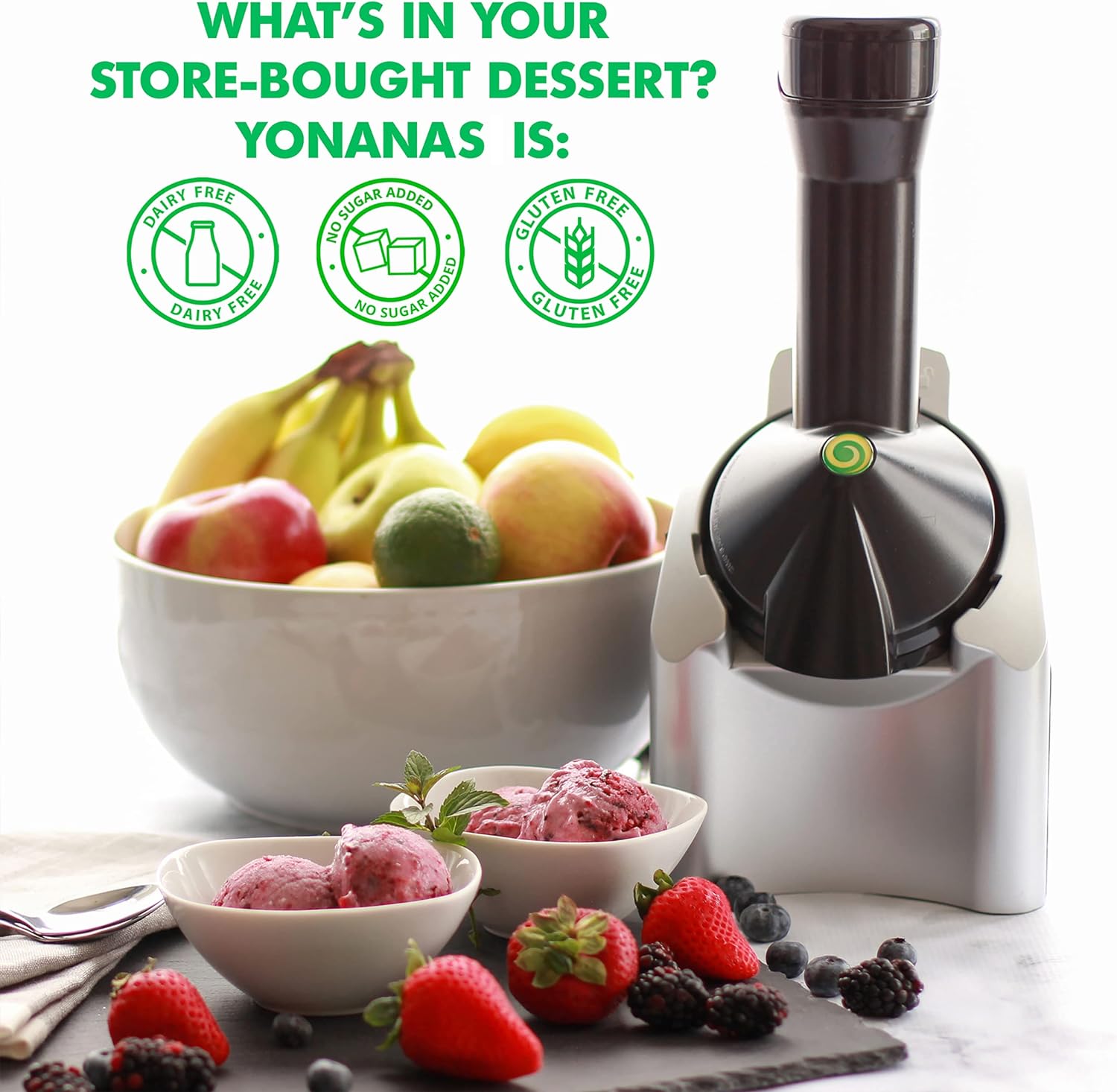 Yonanas 902 Silver Includes 36 Recipes, 200-Watts