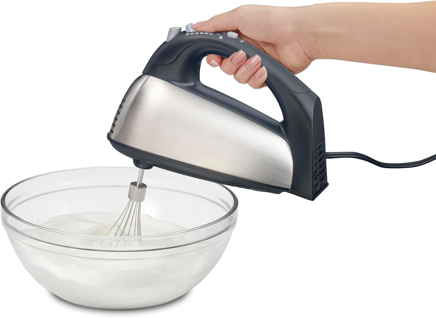 Hamilton Beach Classic Stand and Hand Mixer, 4 Quarts, 6 Speeds with QuickBurst, Bowl Rest, 290 Watts Peak Power, Black and Stainless