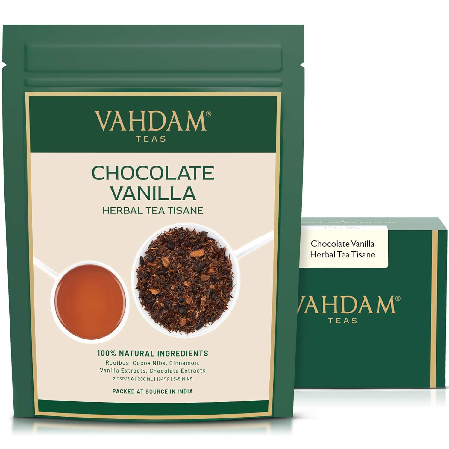 VAHDAM, Organic Turmeric Ginger Herbal Tea Bags (100 Pyramid Tea Bags) Caffeine Free, Non GMO, Gluten Free | 100% Pure Herbal Blend - Savory & Spicy | Plant-Based Tea Bags | Resealable Ziplock Pouch
