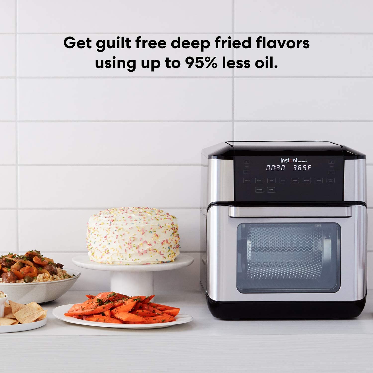 Omni Pro 19 QT/18L Air Fryer Toaster Oven Combo, From the Makers of Pot, 14-in-1 Functions, Fits a 12