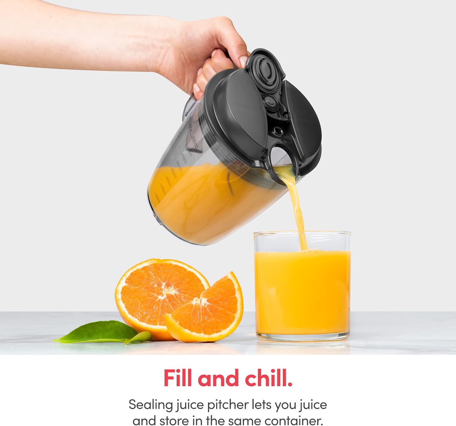 NutriBullet Juicer Centrifugal Juicer Machine for Fruit, Vegetables, and Food Prep, 27 Ounces/1.5 Liters, 800 Watts, Gray NBJ50100