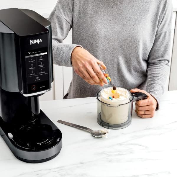 SharkNinja NC301 CREAMi 7-In-1 Ice Cream Maker with 7 Custom Frozen Treat Modes and Easy 3-Step Treat Preparation (Cloud Silver, Renewed)