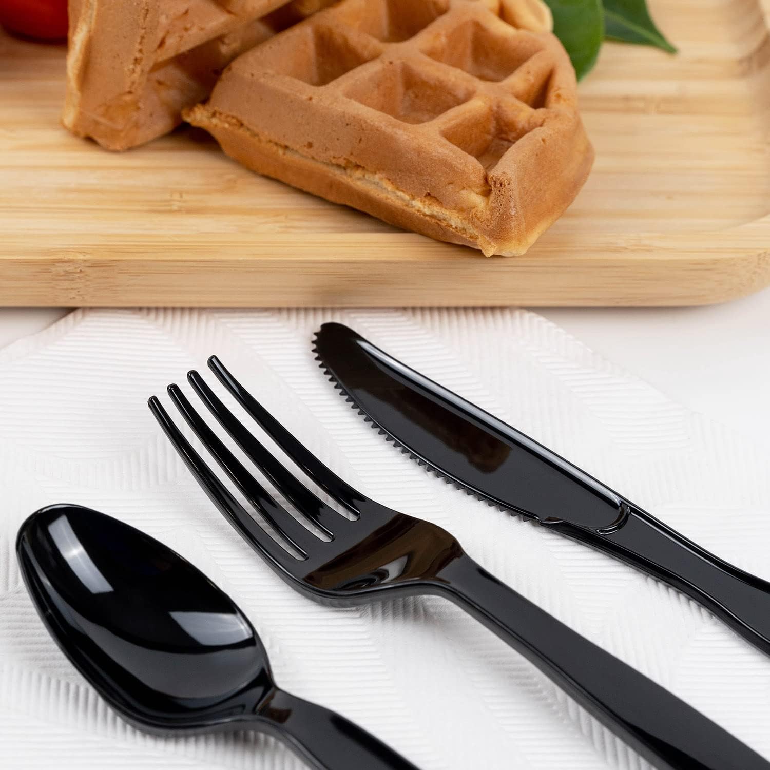 POSATE Heavy Weight Plastic Forks, Clear Disposable, 100 Count