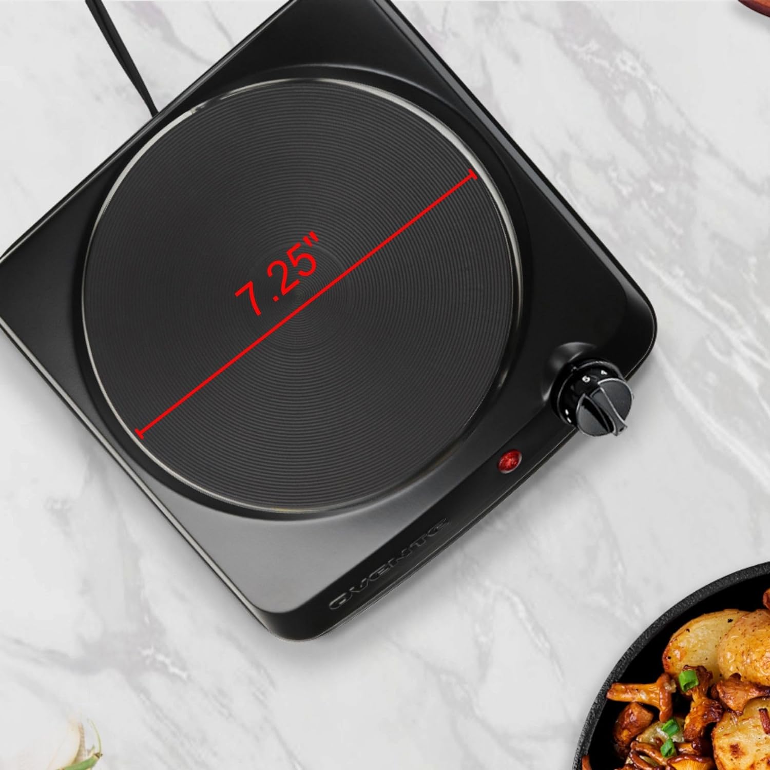 OVENTE Electric Countertop Double Burner, 1700W Cooktop with 7.25