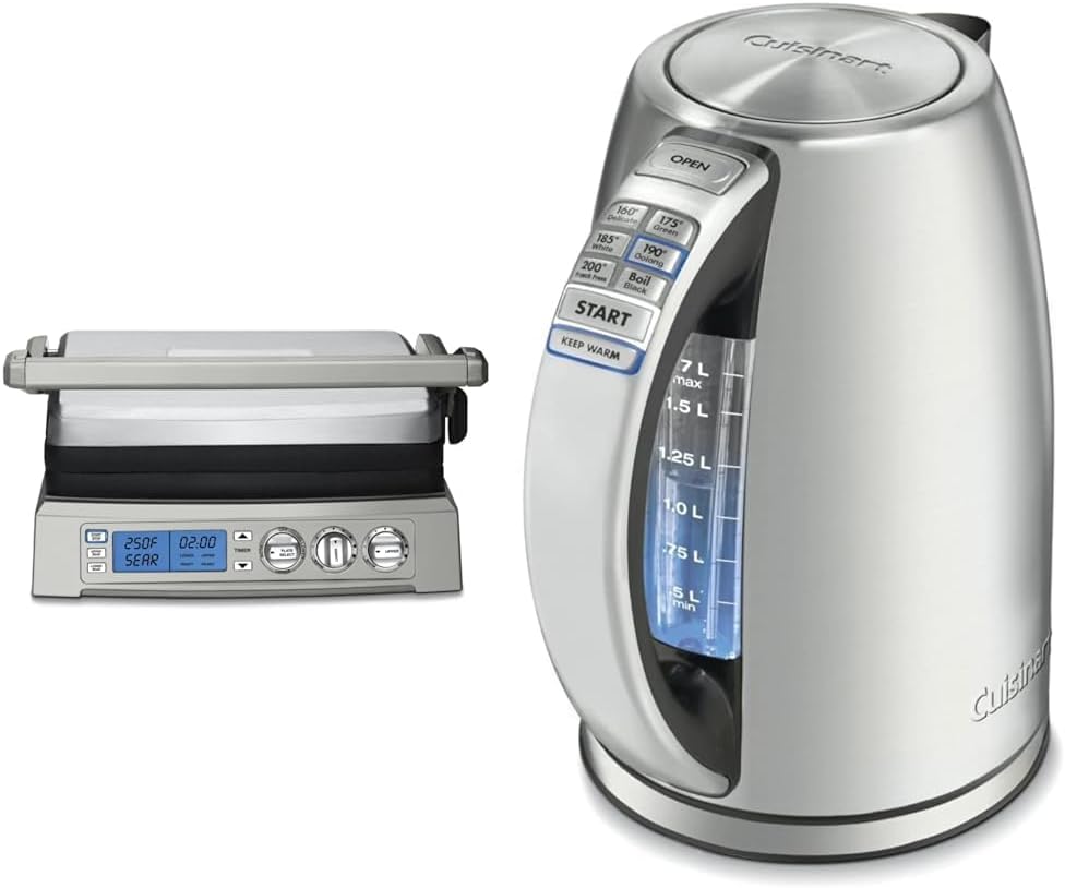 Cuisinart Panini Press, Stainless Steel Griddler, Sandwich Maker & More, 5-IN-1, GR-4NP1