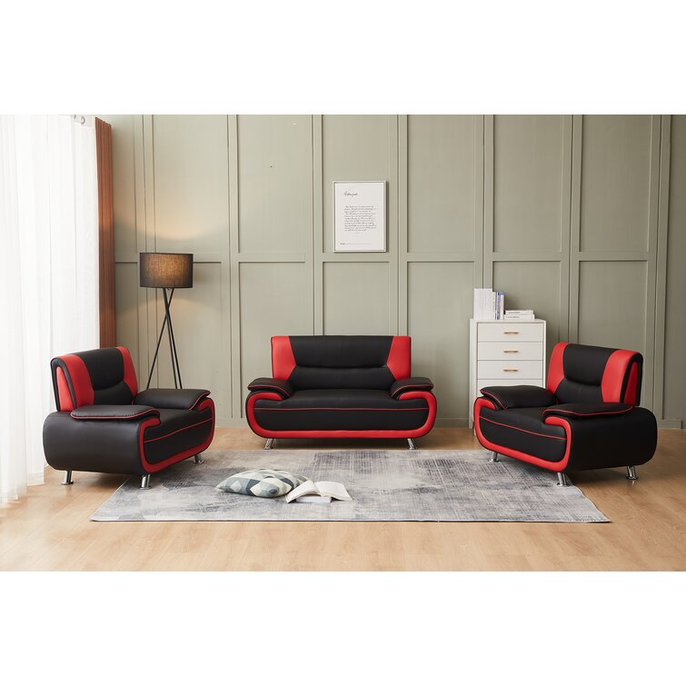 Ehan 3 - Piece Faux Leather Living Room Set