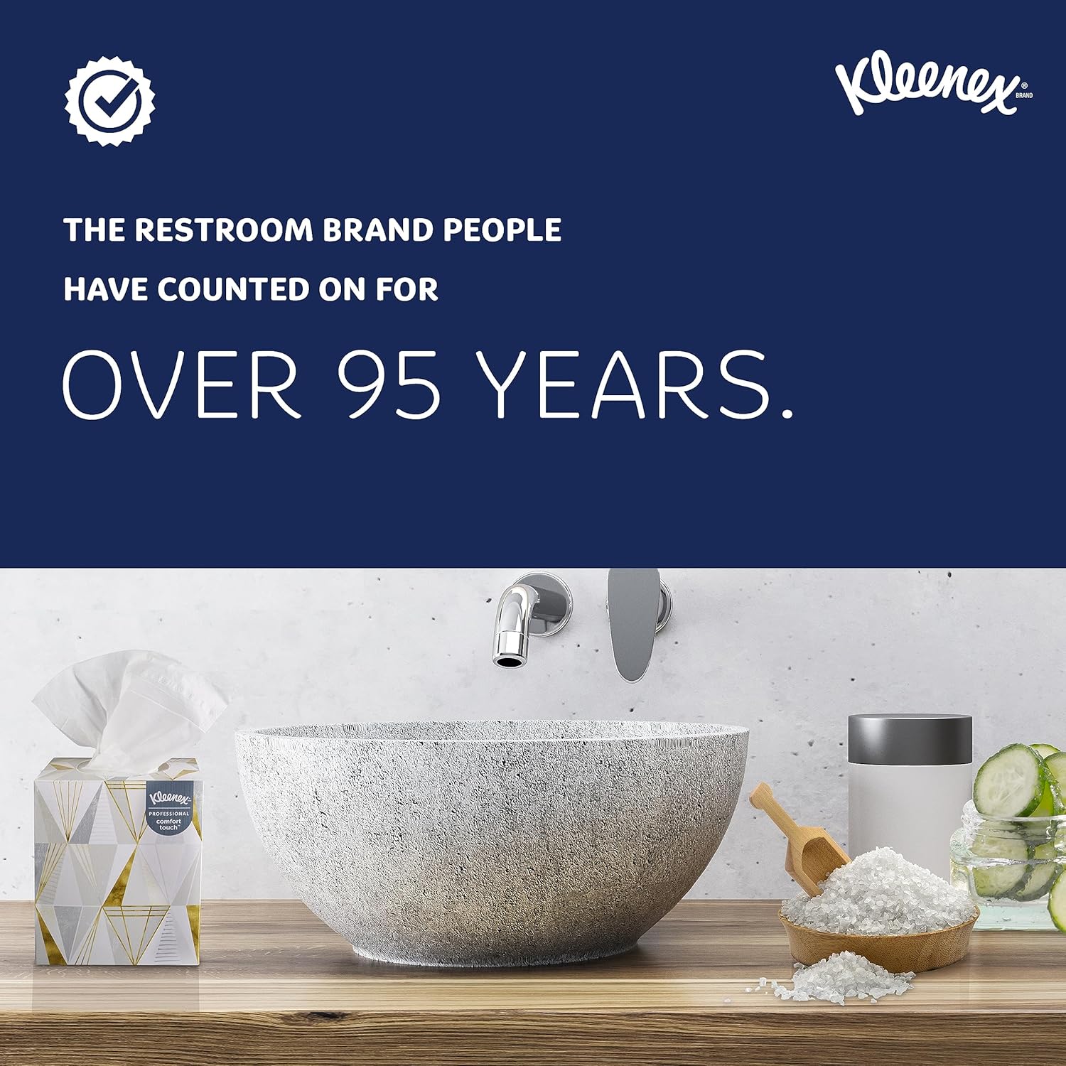 Kleenex® Professional Facial Tissues, Bulk (21271), 2-Ply, White, Upright Facial Tissue Cube Boxes for Business (90 Tissues/Box, 6 Bundles of 6 Boxes/Case, 36 Boxes/Case, 3,240 Tissues/Case)