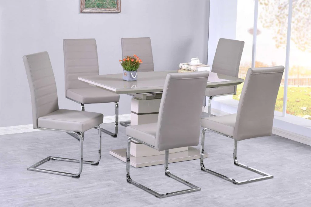 Chantelle Extending Dining Table and 6 Chairs Set