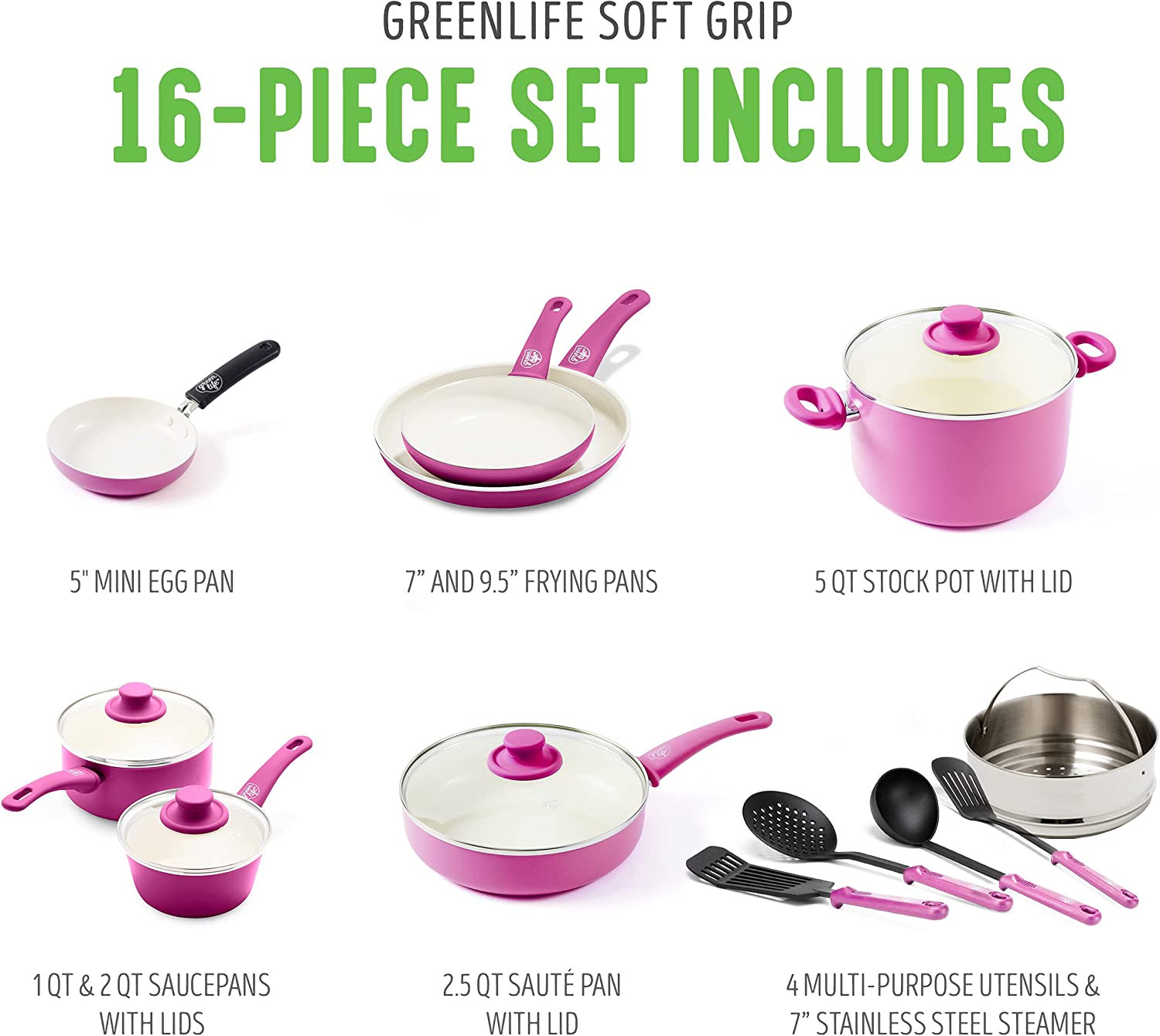 Ceramic non-stick 12-piece pan set