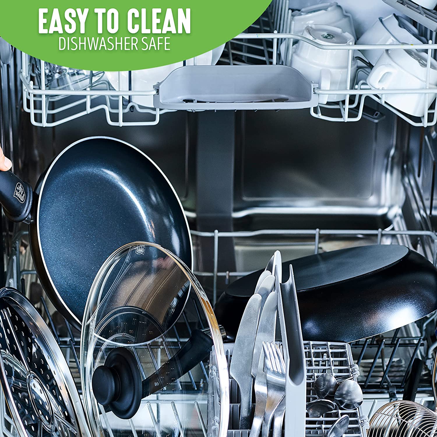 Ceramic non-stick 12-piece pan set