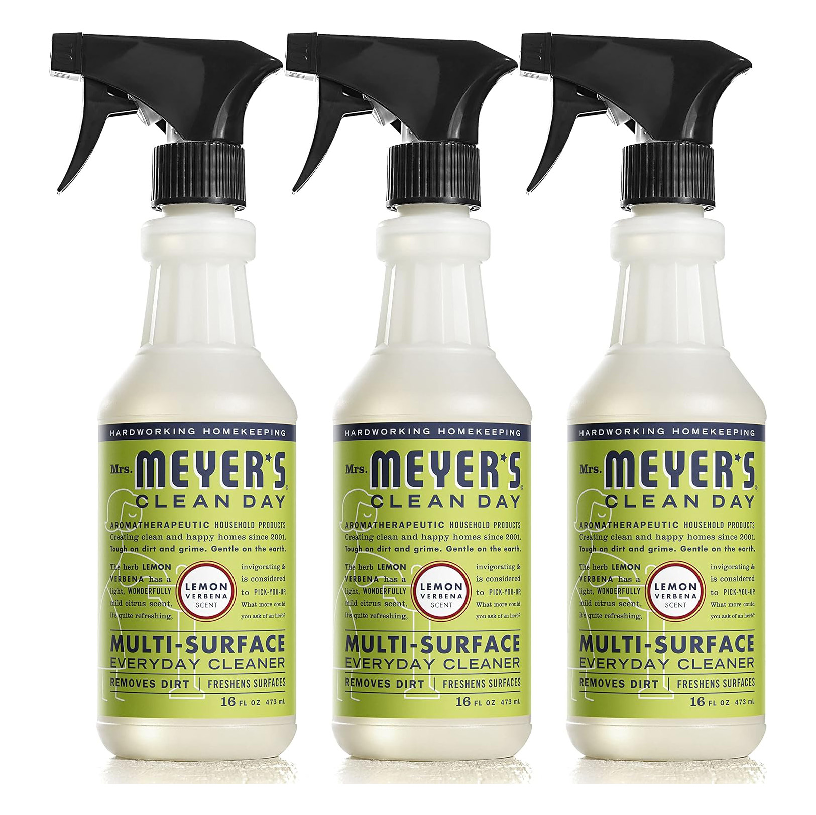 Mrs. Meyer's All-Purpose Cleaner Spray, Lemon Verbena, 16 fl. oz - Pack of 3