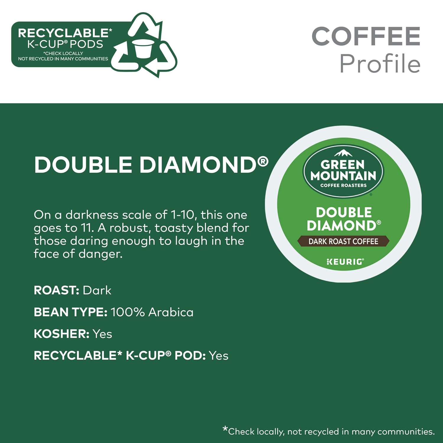 Green Mountain Coffee Roasters Dark Magic Keurig Single-Serve K-Cup Pods, Dark Roast Coffee, 72 Count (6 Packs of 12)