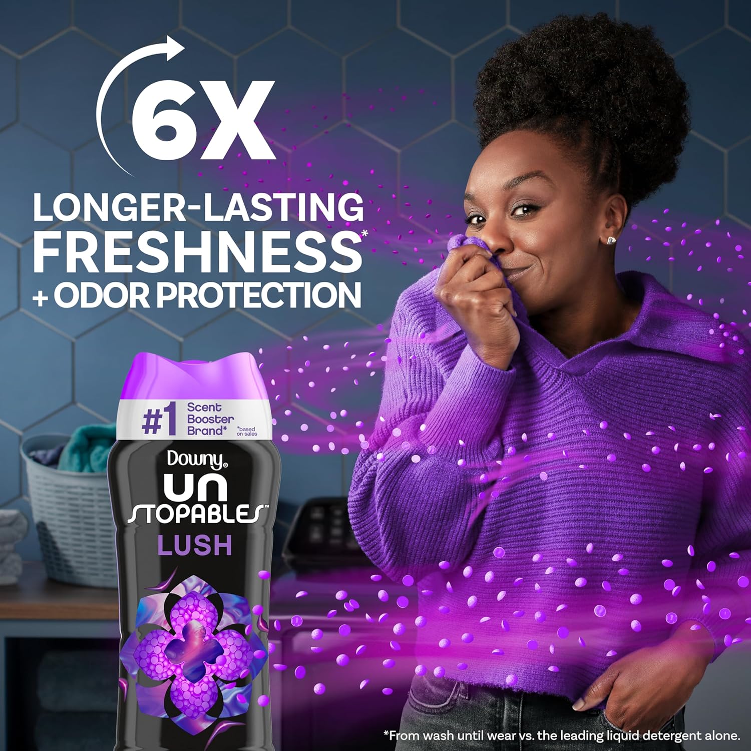 Downy Unstopables In Wash Scent Booster Beads, Fresh Scent, 24 oz, Downy Scent Booster Beads, Unstoppable Laundry Beads, Odor Protection