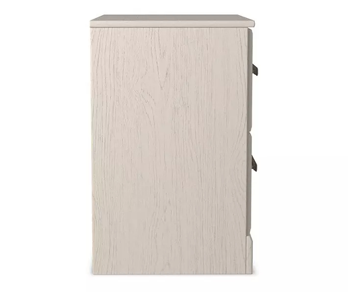Dotson White 2-Drawer Nightstand