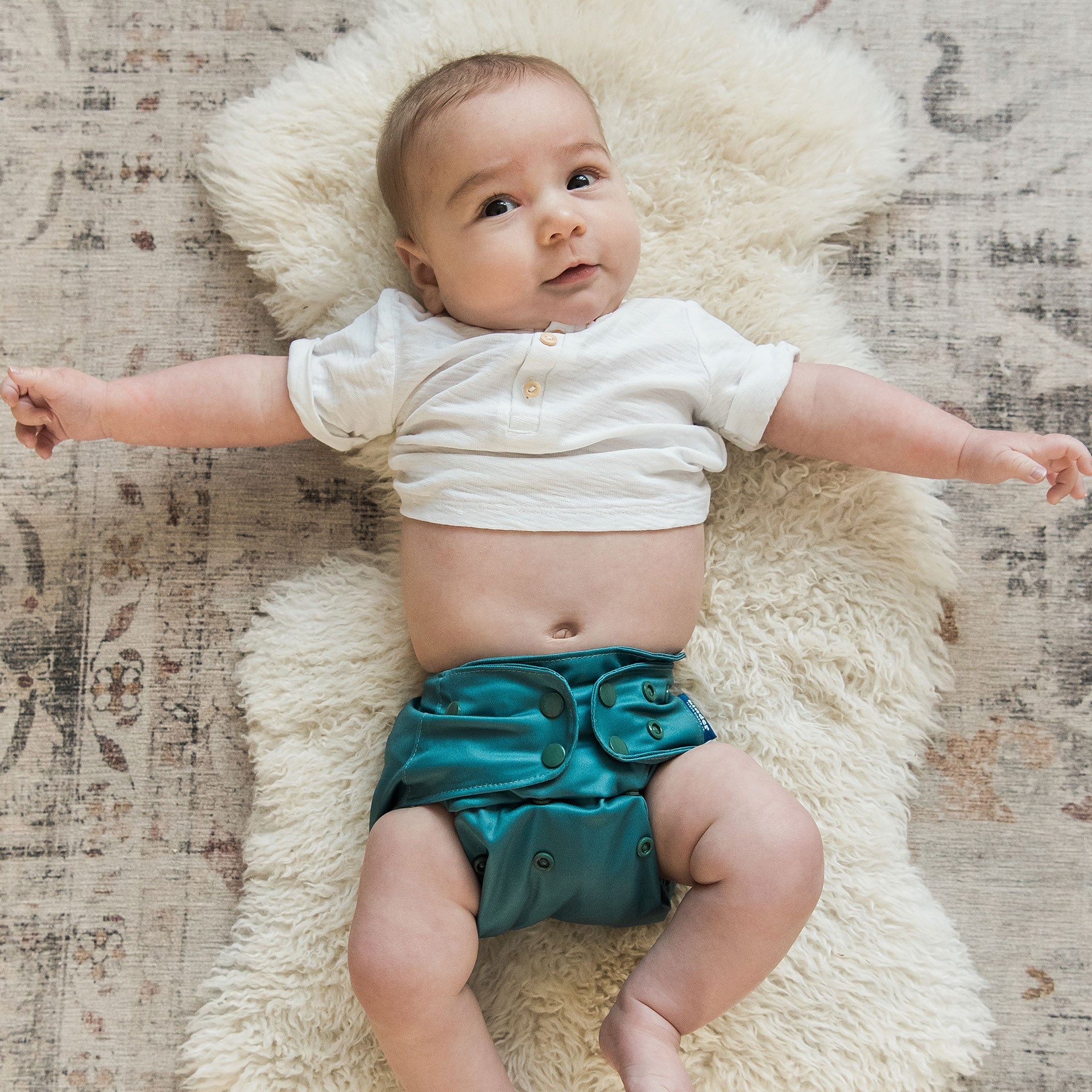 Kinder Cloth Diaper Co. Boho Basics Pocket Cloth Diaper with Athletic Wicking Jersey
