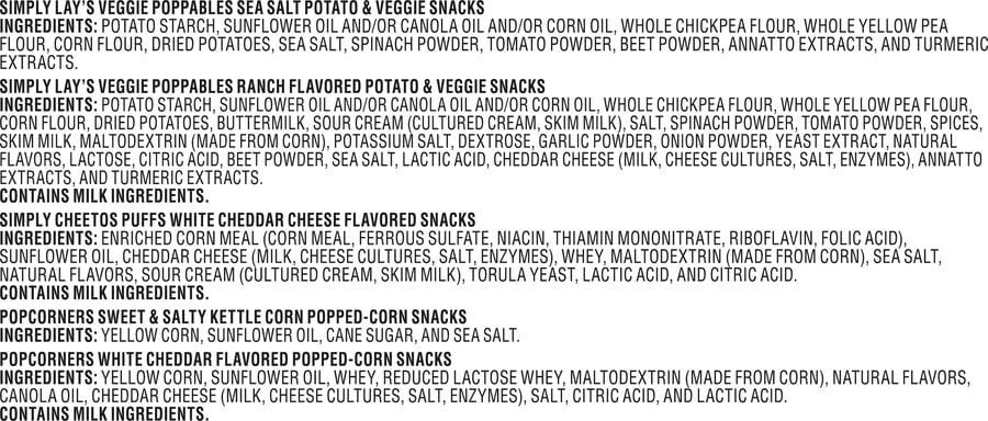 Frito Lay Puffed & Popped Mix Variety Pack, 9.75 oz, 15 Count