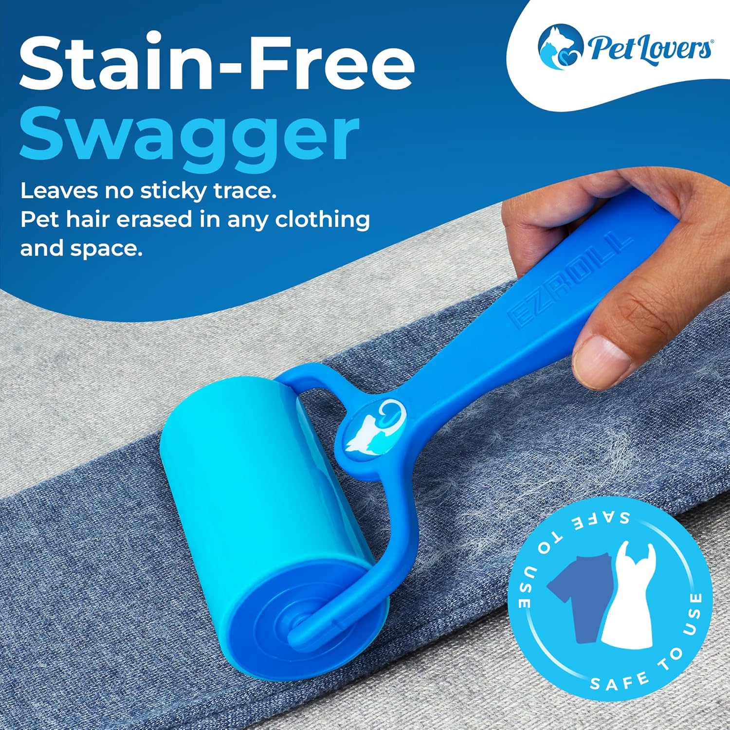 PetLovers Extra Sticky Lint Roller Mega Value Set 450 Sheets for Pet Hair Removal, Dog and Cat Lint Remover 5 Pack