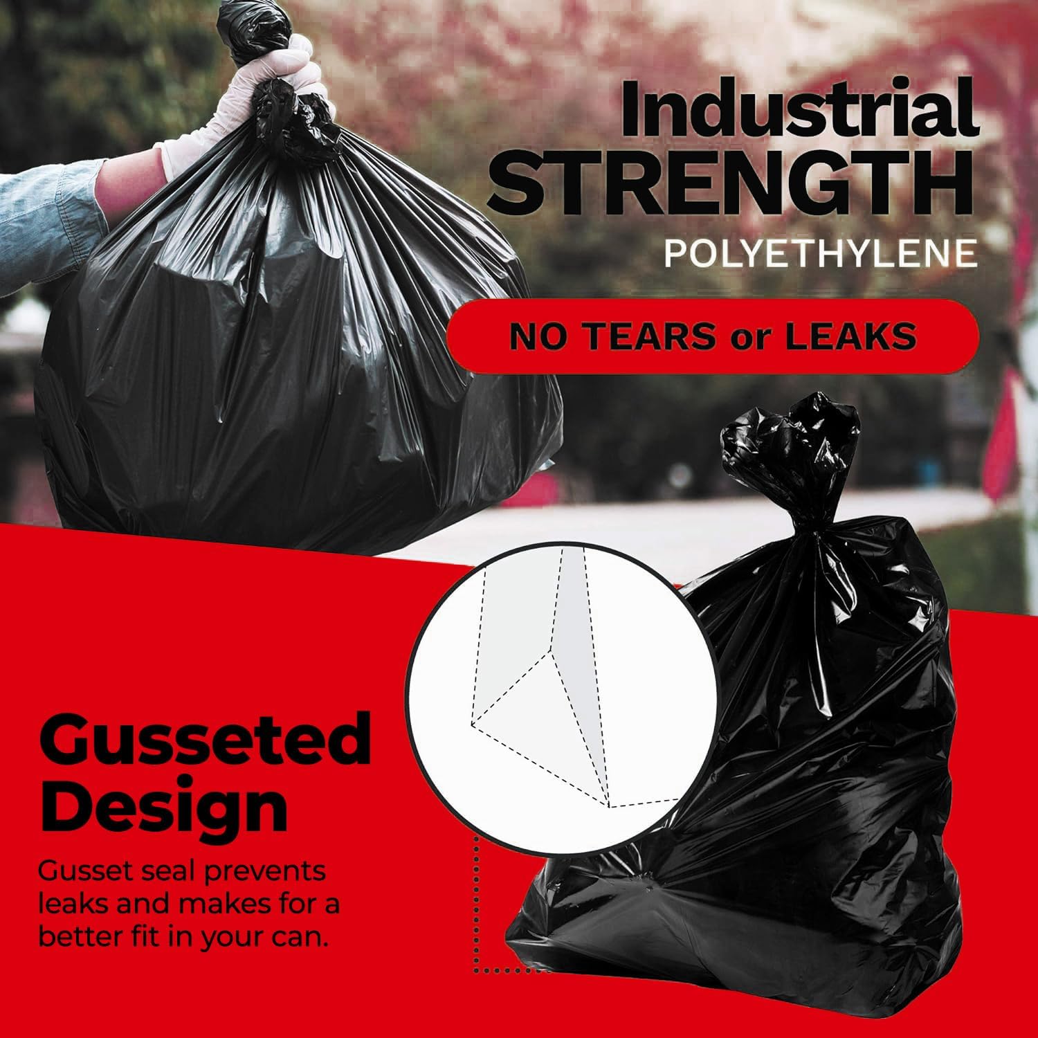 ToughBag 30-33 Gallon Trash Bags, 32 x 38