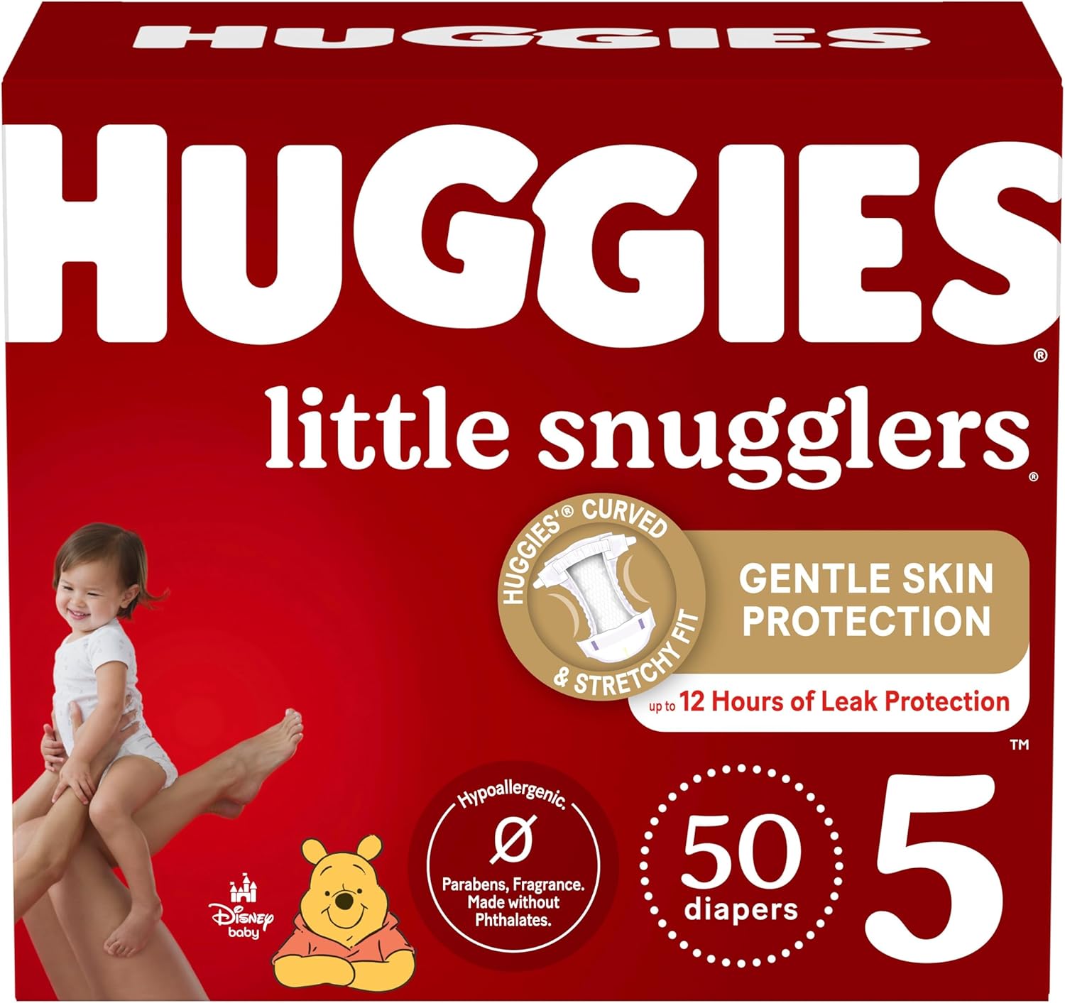 Huggies Size 1 Diapers, Little Snugglers Diapers, Size 1 (8-14 lbs), 198 Ct (6 packs of 33)