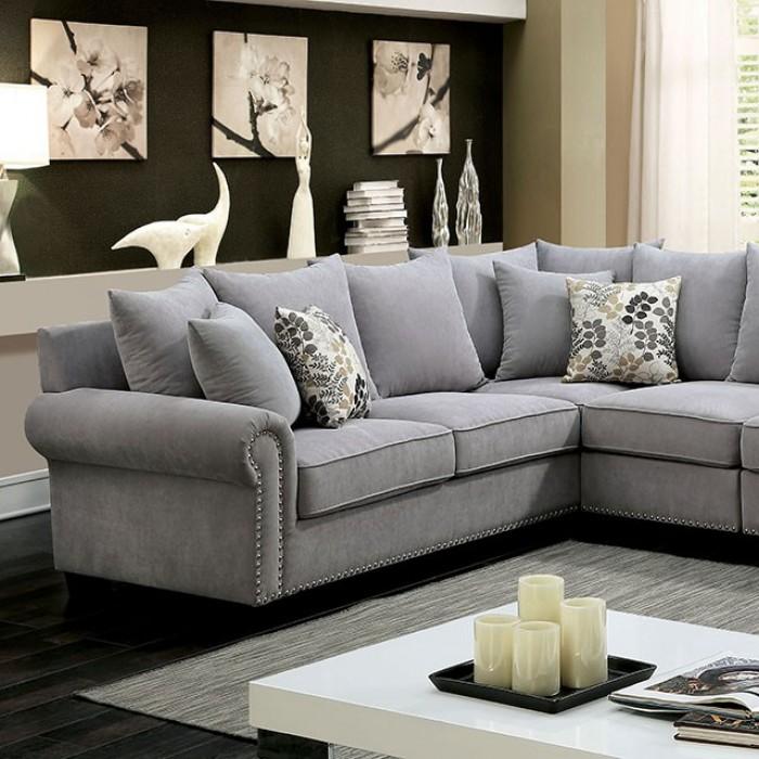 SKYLER II Gray Sectional, Gray