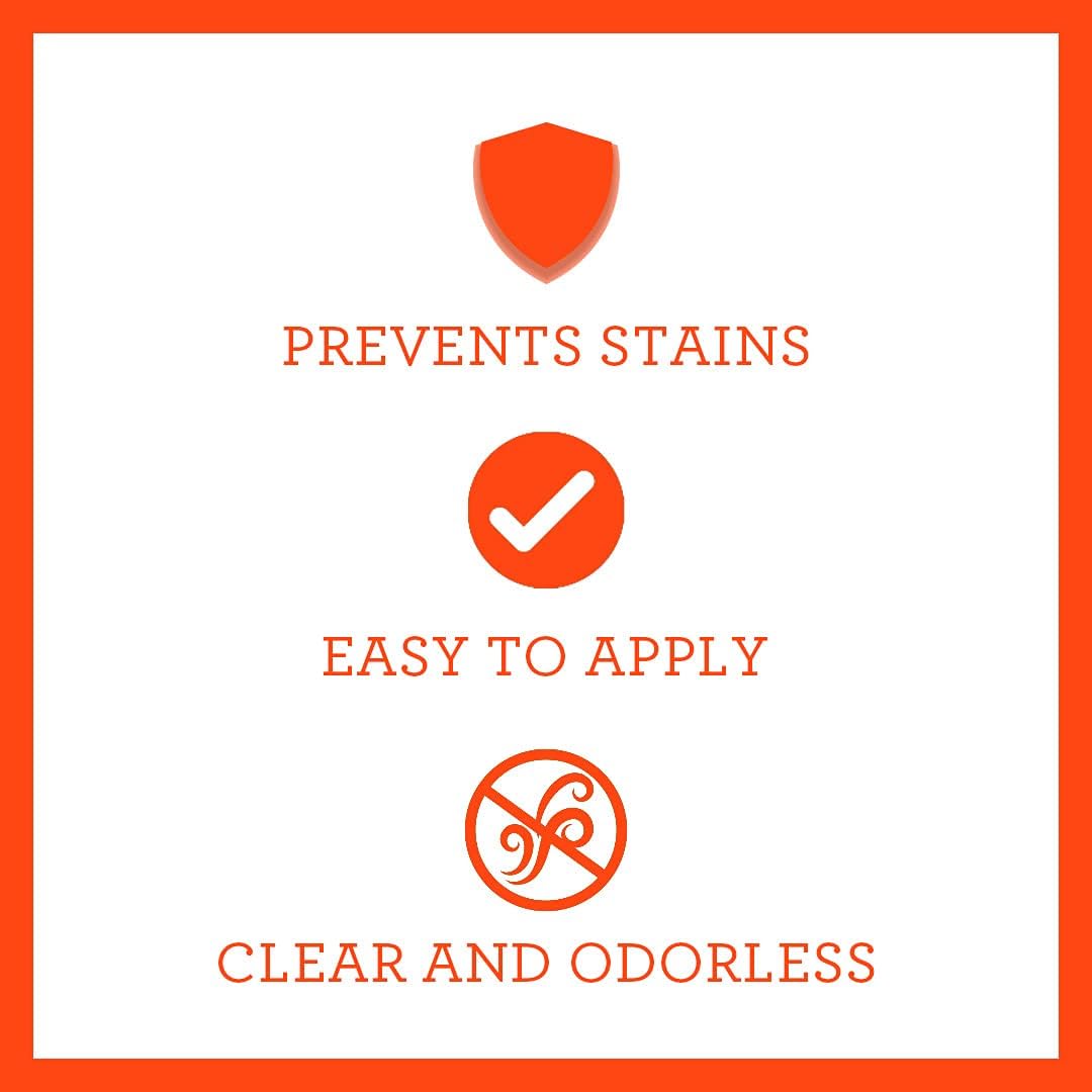 TriNova Non-Aerosol Stain Guard - Fabric Protection Spray for Upholstery, Carpet, Rugs and More to protect from liquid stains (18 fl oz), White