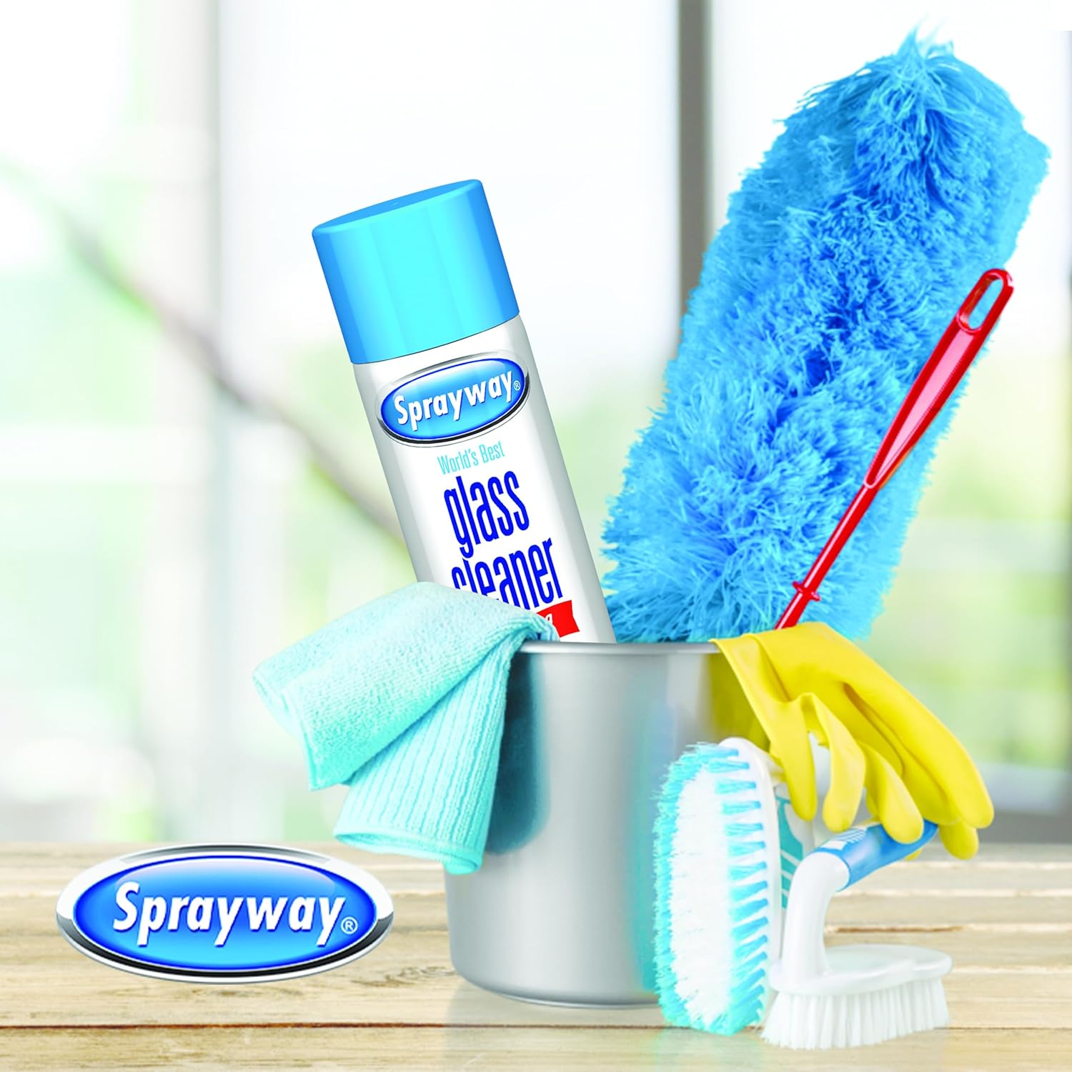 The Award Box Spraiway Glass Cleaner Foam Action Cleaner 19 oz. with Cleaning Cloth in Packaging (3 Pack)