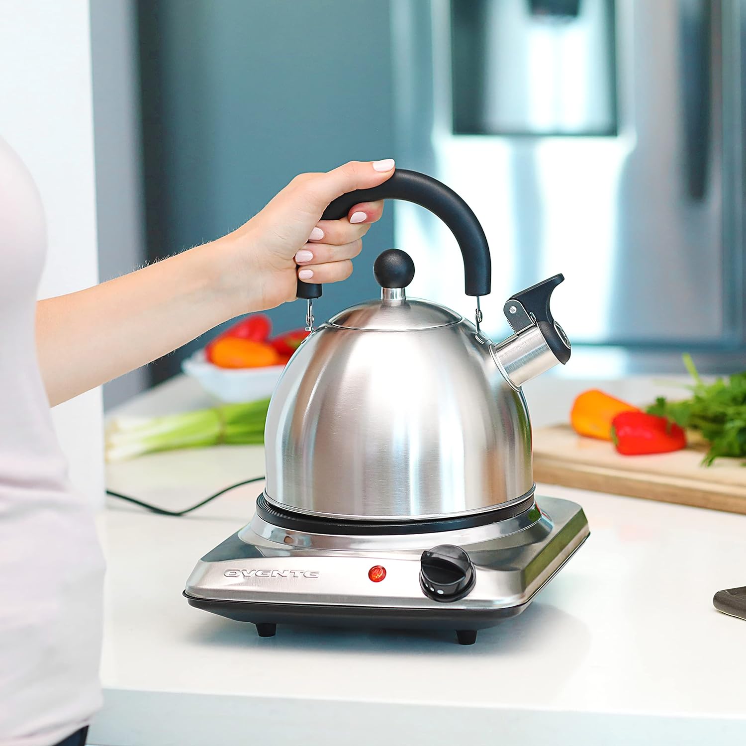 OVENTE Electric Countertop Double Burner, 1700W Cooktop with 7.25