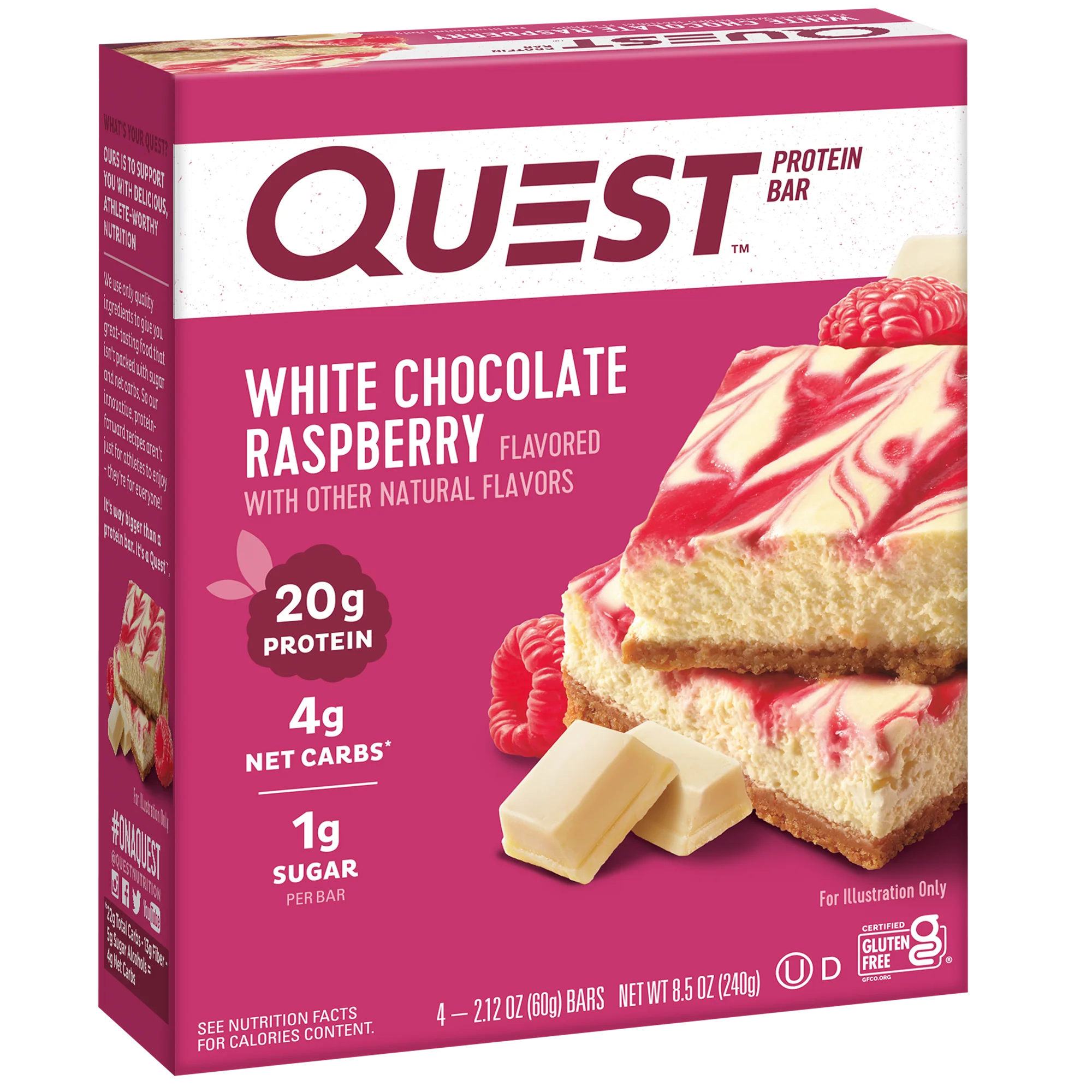 White Chocolate Raspberry Protein Bars
