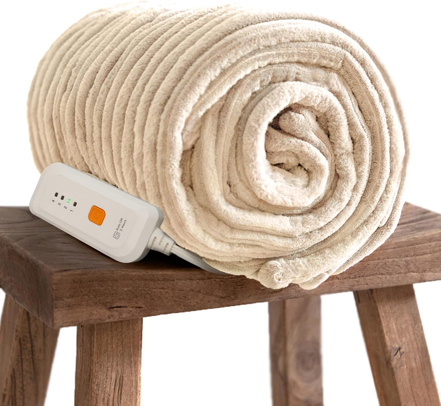 GOTCOZY Heated Blanket Electric Throw 50''X60''- Soft Silky Plush Electric Blanket with 4 Heating Level & 3 Hour Auto Off Heating Blanket, ETL Certified Machine Washable (Rose Dust)