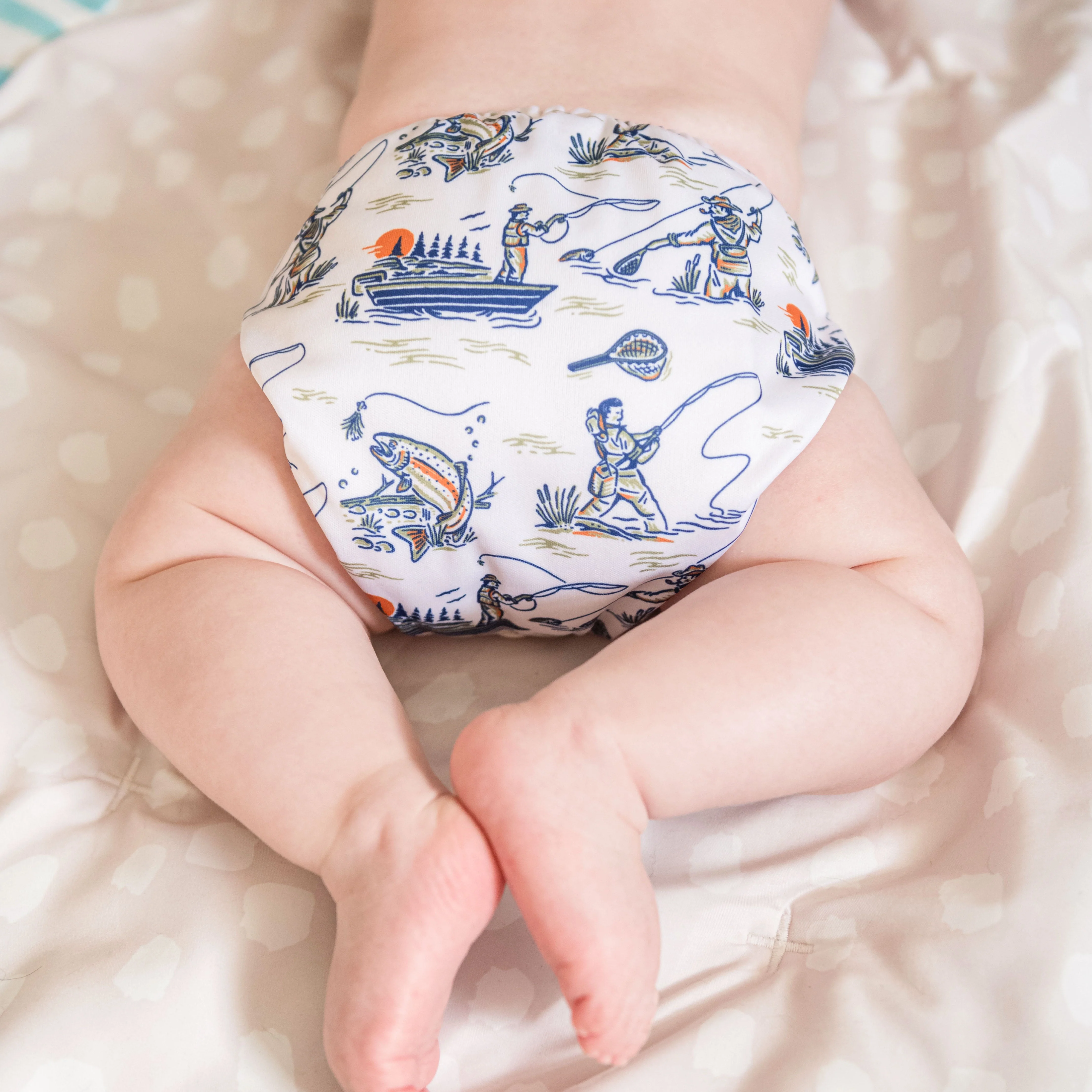 Kinder Cloth Diaper Co. Artist Collaborations Pocket Cloth Diaper with Athletic Wicking Jersey