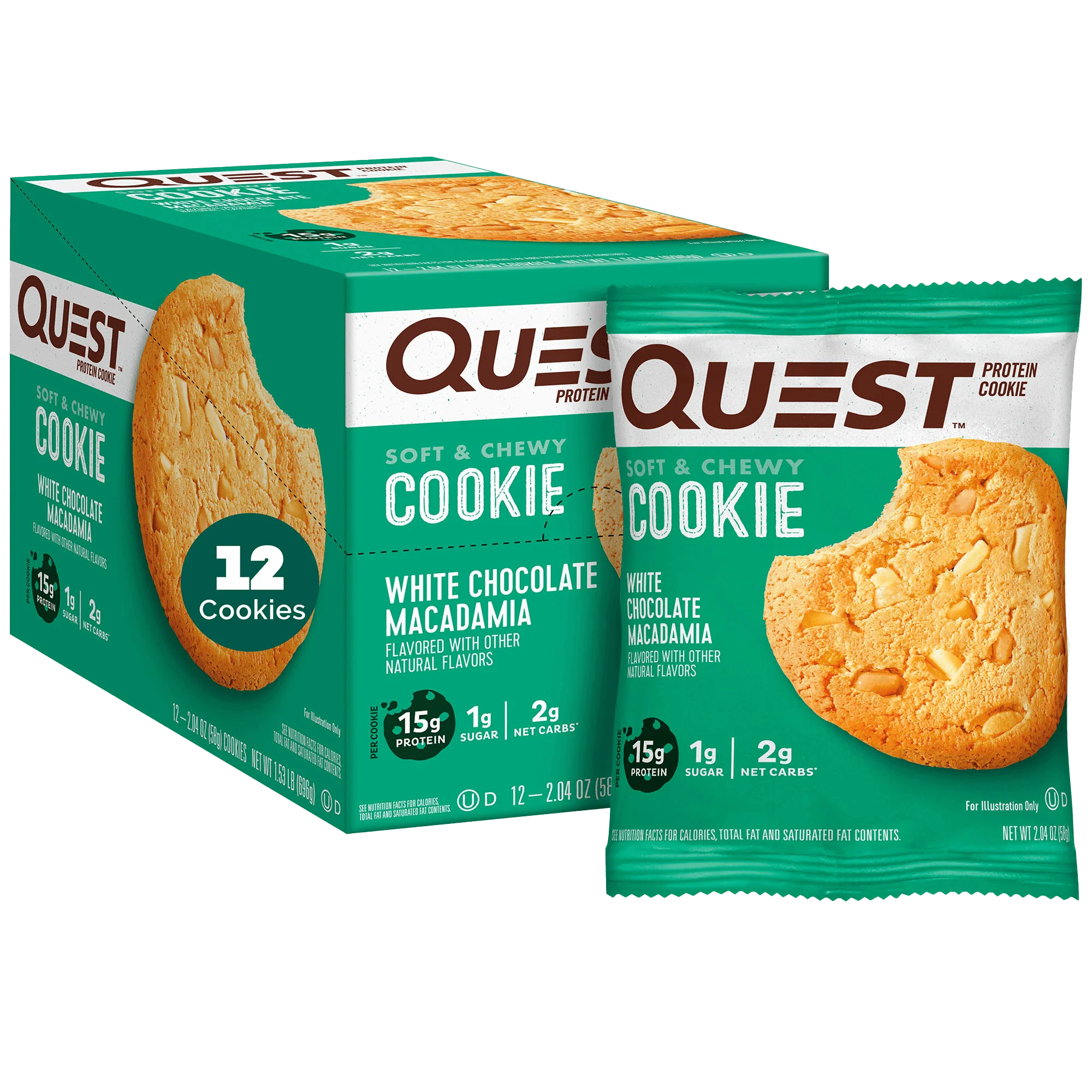 White Chocolate Macadamia Protein Cookies