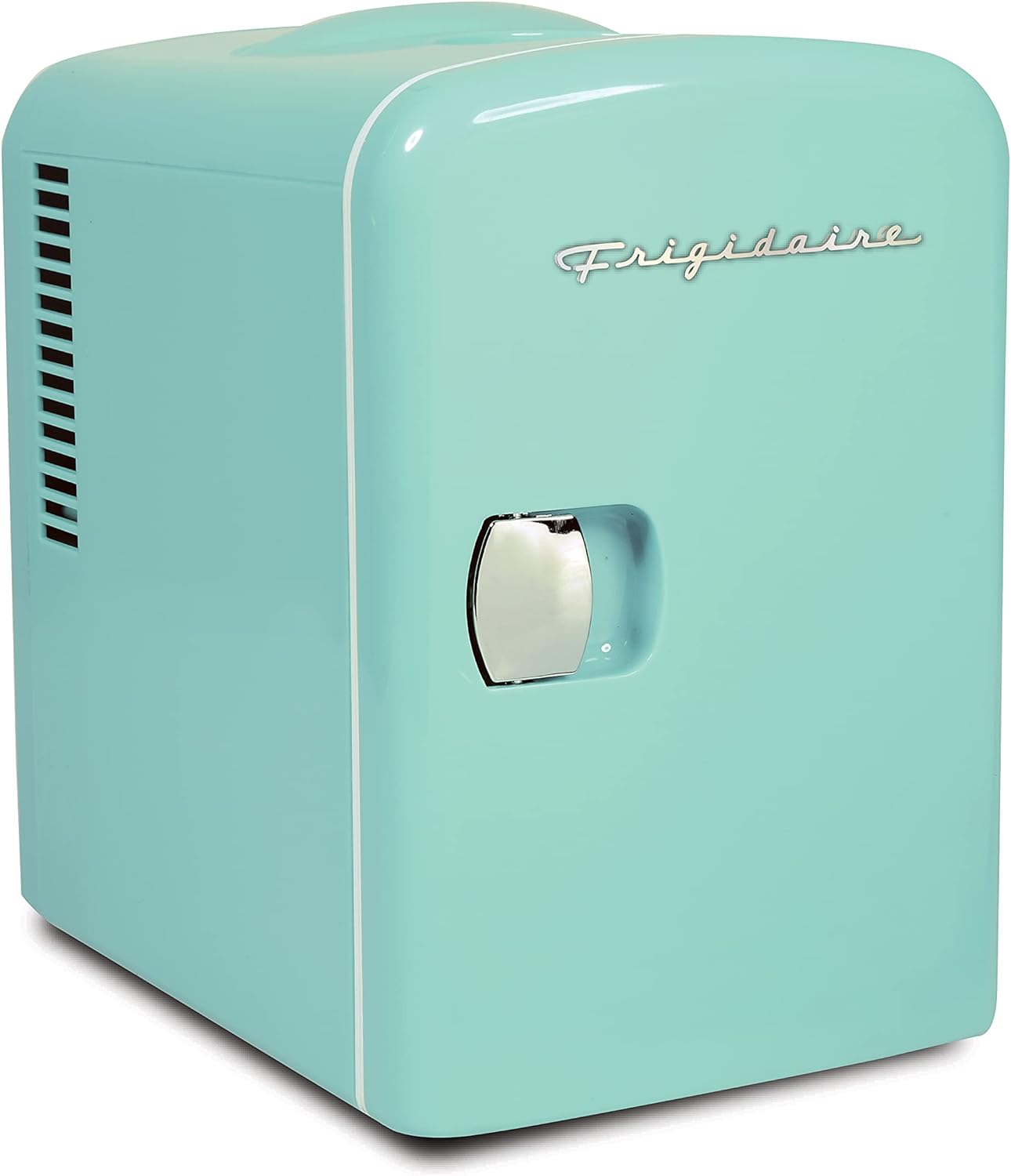 Frigidaire Mini Portable Compact Personal Fridge Cooler, 4 Liter Capacity Chills Six 12 oz Cans, 100% Freon-Free & Eco Friendly, Includes Plugs for Home Outlet & 12V Car Charger – Black