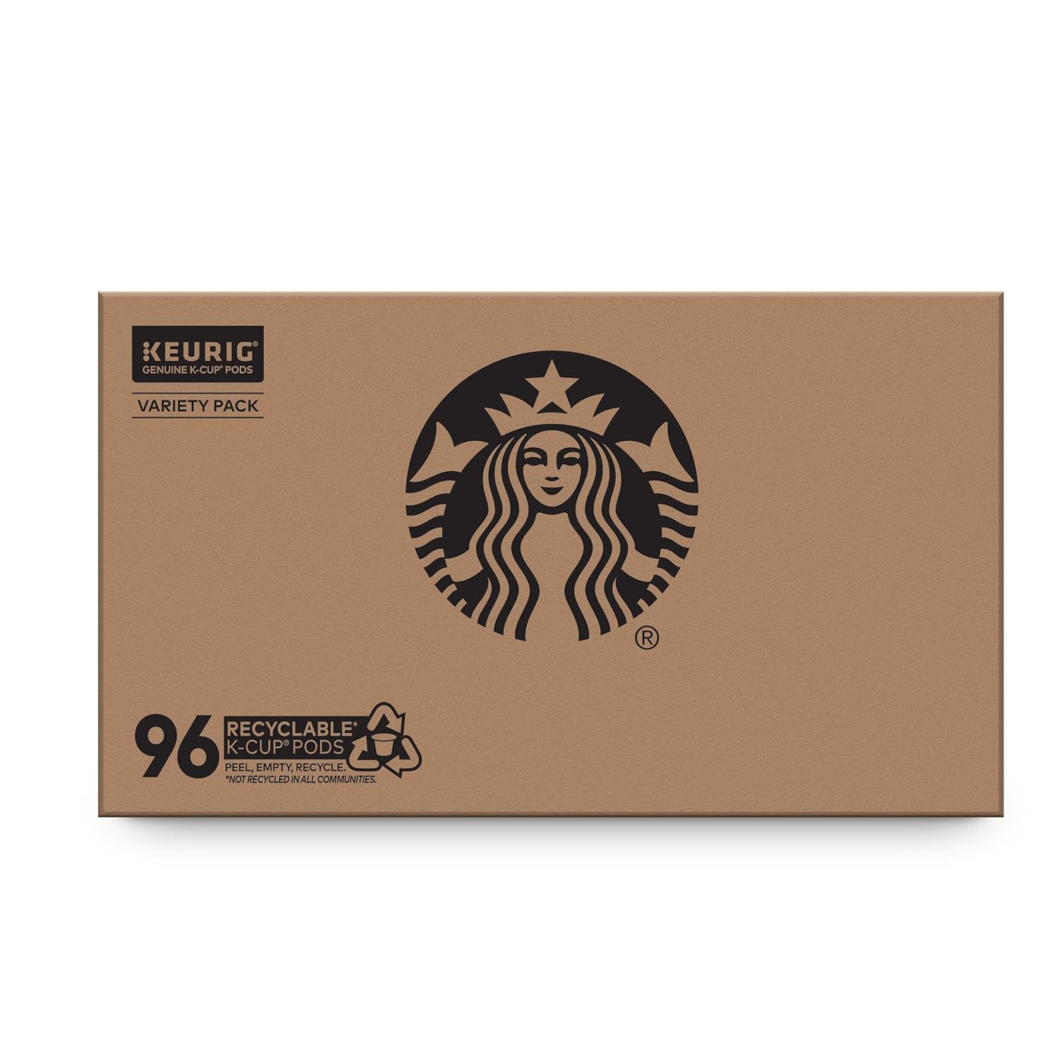 Starbucks K-Cup Coffee Pods, Medium Roast Coffee, Pike Place Roast for Keurig Brewers, 100% Arabica, 4 boxes (96 pods total)