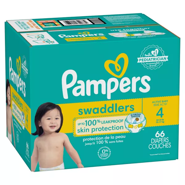 Pampers Swaddlers Active Baby Diaper Size 4-66 Count