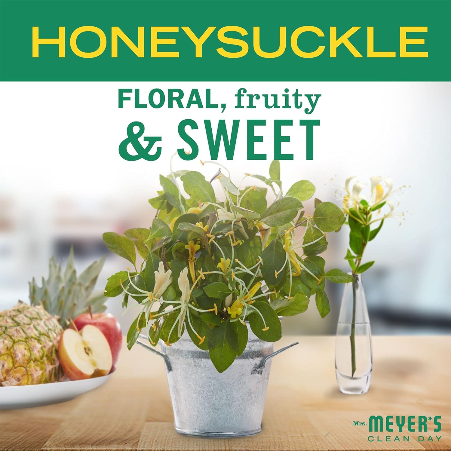 MRS. MEYER'S CLEAN DAY Liquid Dish Soap, Biodegradable Formula, Basil, 16 fl. oz - Pack of 3