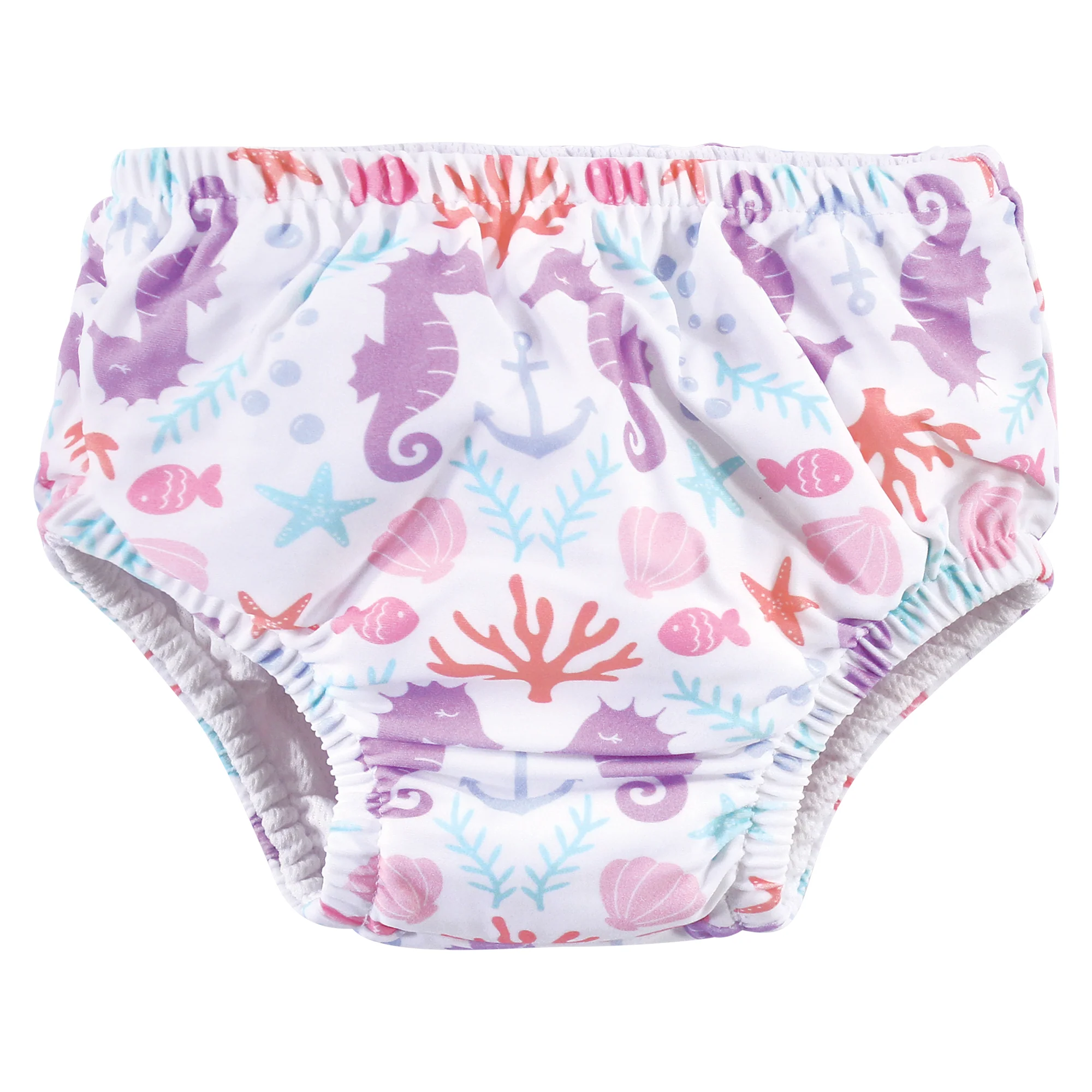 Hudson Baby Infant and Toddler Girl Swim Diapers, Sea Shells