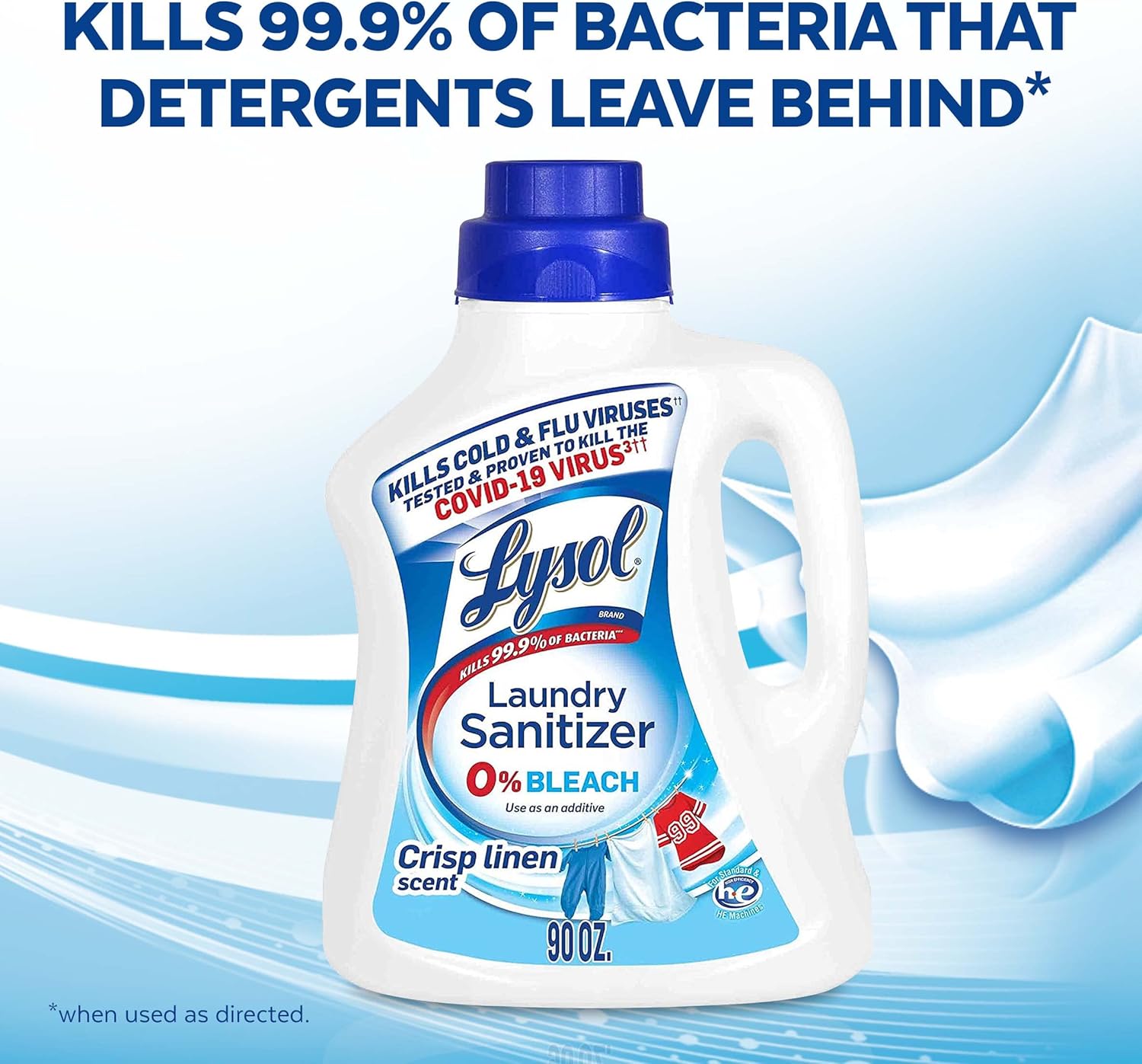 Lysol Disinfectant Spray, Household Essential Cleaning Supplies, Multi-Purpose Room Spray, Antibacterial Sanitizer Spray, Upholstery Deodorizer, Home and Bathroom, Crisp Linen,19 Fl Oz (Pack of 2)