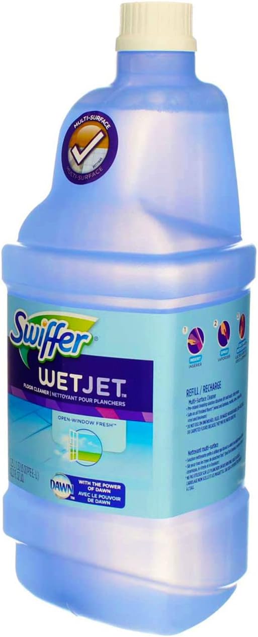 Swiffer WetJet Multi-Purpose Floor Cleaner Solution with Febreze Refill, Lavender Scent, 1.25 Liter -42.2 Fl Oz (Pack of 2)