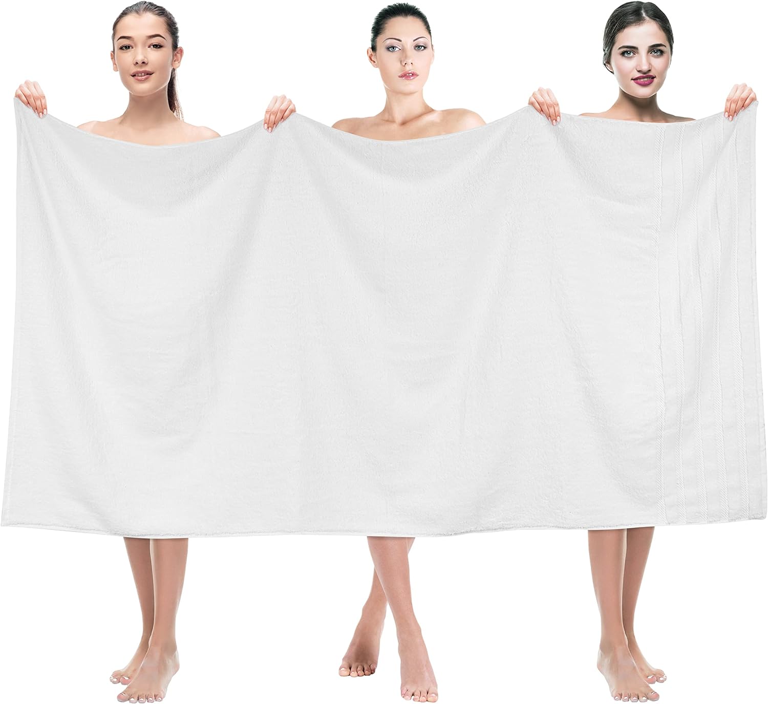 American Soft Linen Luxury 6 Piece Towel Set, 2 Bath Towels 2 Hand Towels 2 Washcloths, 100% Cotton Turkish Towels for Bathroom, Light Grey Towel Sets