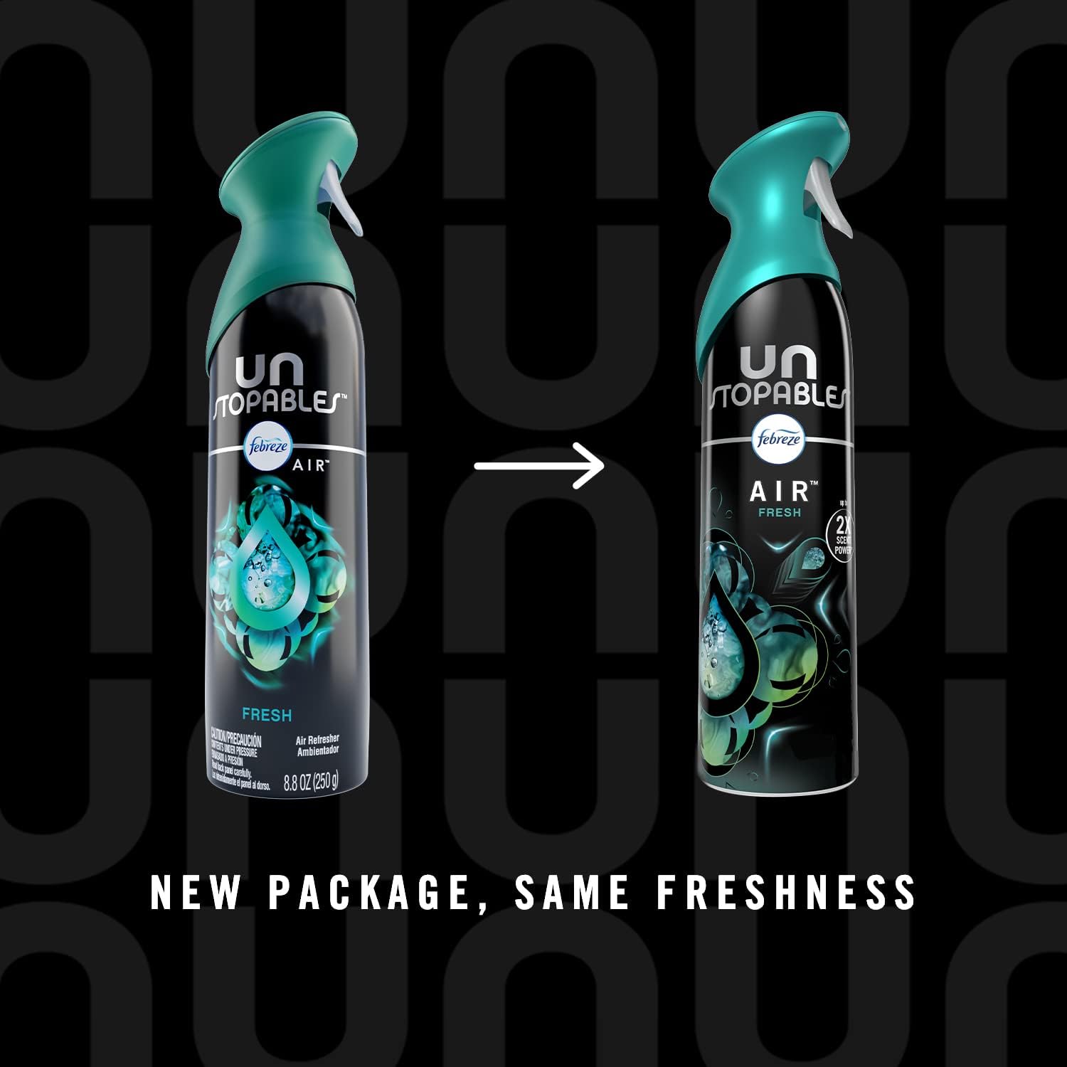 Febreze Unstopables Air Effects Odor-Fighting Air Freshener Fresh, 8.8 oz. Aerosol Can, Pack of 3